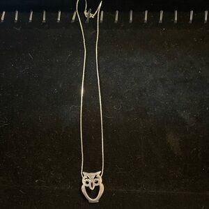 Chic Silver Owl Necklace